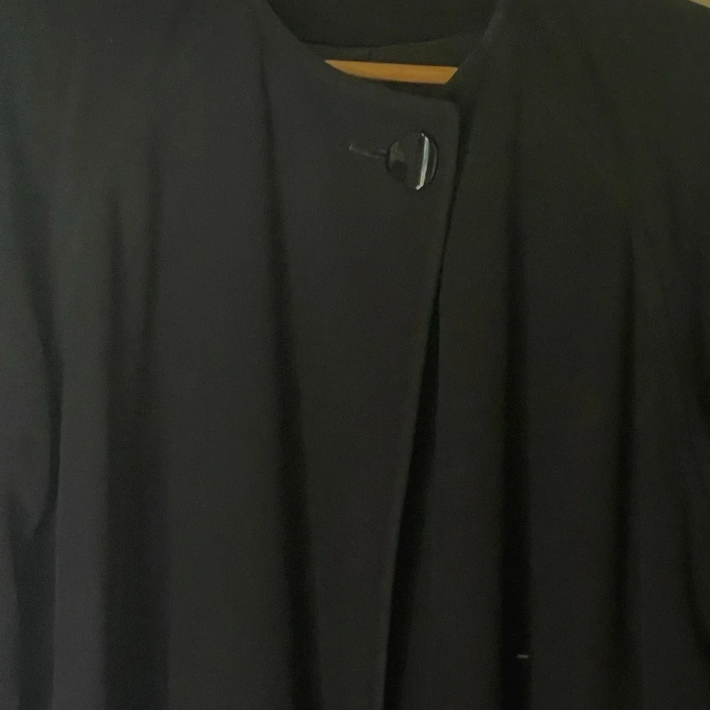 Vintage Saks Fifth Avenue Regency Cashmere Wool‎ Black Coat Womens Size 12
